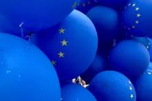 Selbstverständlich Europäisch - Blaue Ballons mit EU Sternchen