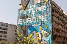 Graffiti an einer Hauswand: The Future is Europe 