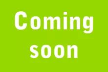 Grüner Hintergrund mit weißem Text „Coming soon“.