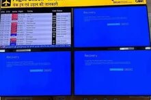 Three display boards down at the airport - connection problems.