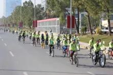 Cyclists in Islamabad