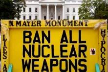 Protest against nuclear weapons of mass destruction