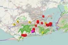 Die Karte zeigt Zwangsräumungen in Rio de Janeiro