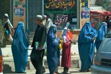 Veiled women in the streets of Kabul