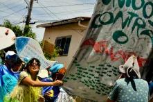 Protestierende gegen den Bau des weltgrößten Aquariums in Fortaleza.