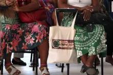 Frauen beim Seminar "World Cup 2014 – Welche Rolle spielen Frauen?" in Salvador (Bahia)