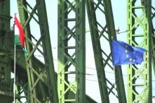Hungary and EU flags