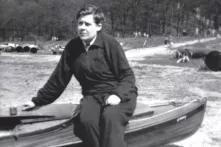 Hilde Radusch in einem Boot im Jahre 1941