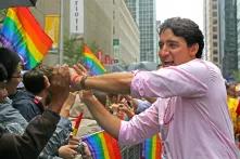 Justin Trudeau at the 2015 Pride Parade Toronto.