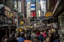 People on the street in New York City