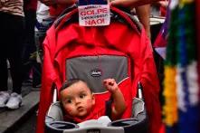 „Nieder mit dem Staatsstreich - Nein zur Amtsenthebung!“ Demonstration zur Verteidigung der Demokratie und gegen einen drohenden Staatsstreich, São Paulo, 31. März 2016.