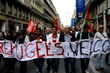 Demonstrierende für eine Willkommenskultur in Toulouse, 5. September 2015