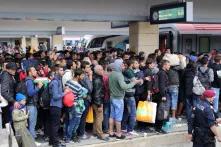 Geflüchtete am Westbahnhof in Wien, 5. September 2015