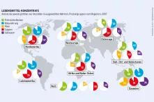 Infografik aus dem Konzernatlas 2017: Die vier größten nationalen oder internationalen Lebensmittelhersteller