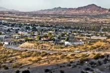 Die Stadt Ciudad Juárez an der Grenze zur USA