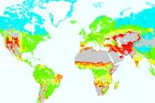 Neue Ökonomie der Natur: Weltkarte – Gefahr der Desertifikation