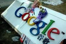 Flowers were placed outside Google's Chinese headquarters