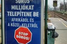 "Stop Soros" poster on the streets of Budapest, HUngary