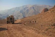 Convoy in the mountains of Afghanistan