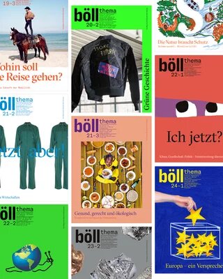 Böll.Thema 2/25: verschiedene Böll.Thema Covers nebeneinander