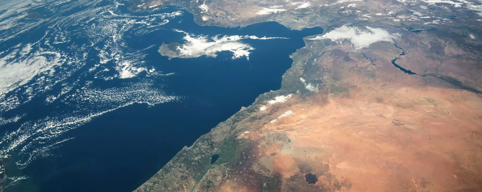 Air view of Western Middle East