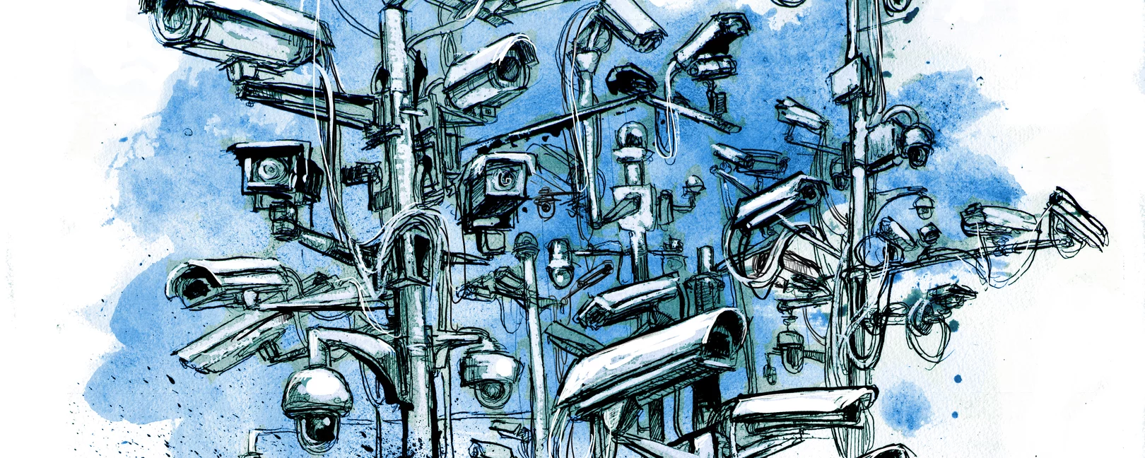 European Democracy Conference 2022: Illustration of surveillance cameras