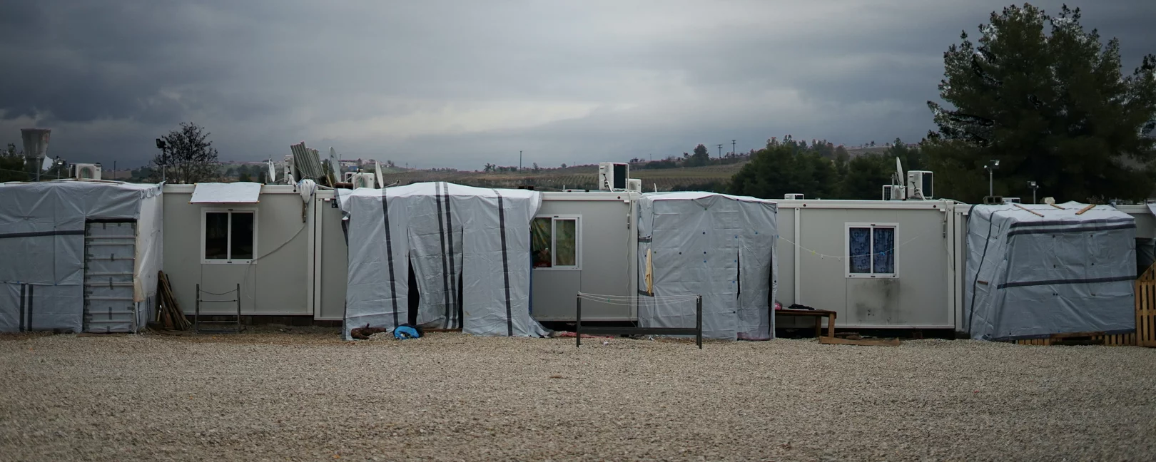 European Democracy Conference: Syrian refugee camp in the outskirts of Athens