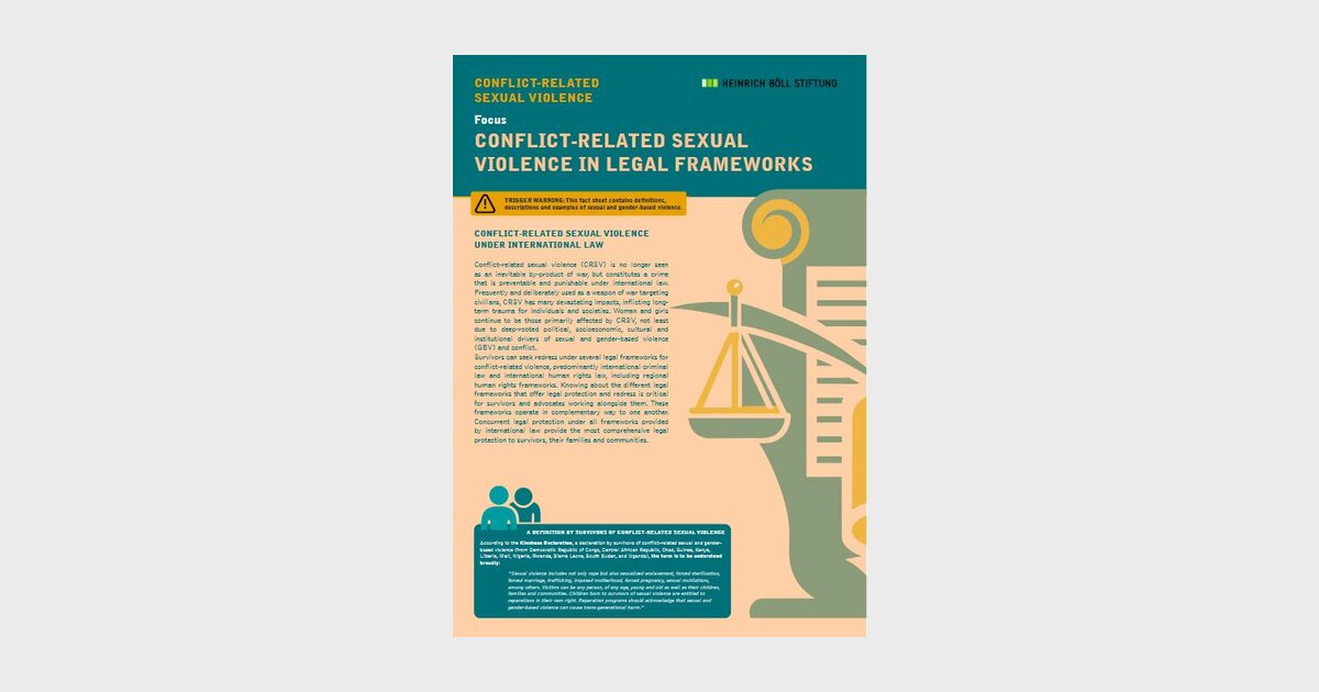 Conflict-Related Sexual Violence in Legal Frameworks | Heinrich Böll ...