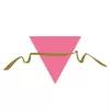 Logo of triangle project Logo of triangle project (pink triangle with green tape)