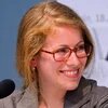 Maria Birger auf dem Podium einer Diskussionsrunde der Heinrich-Böll-Stiftung.