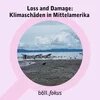 Küstenansicht mit Booten und Vögeln. Text: „Loss and Damage: Klimaschäden in Mittelamerika“, „böll.fokus“.