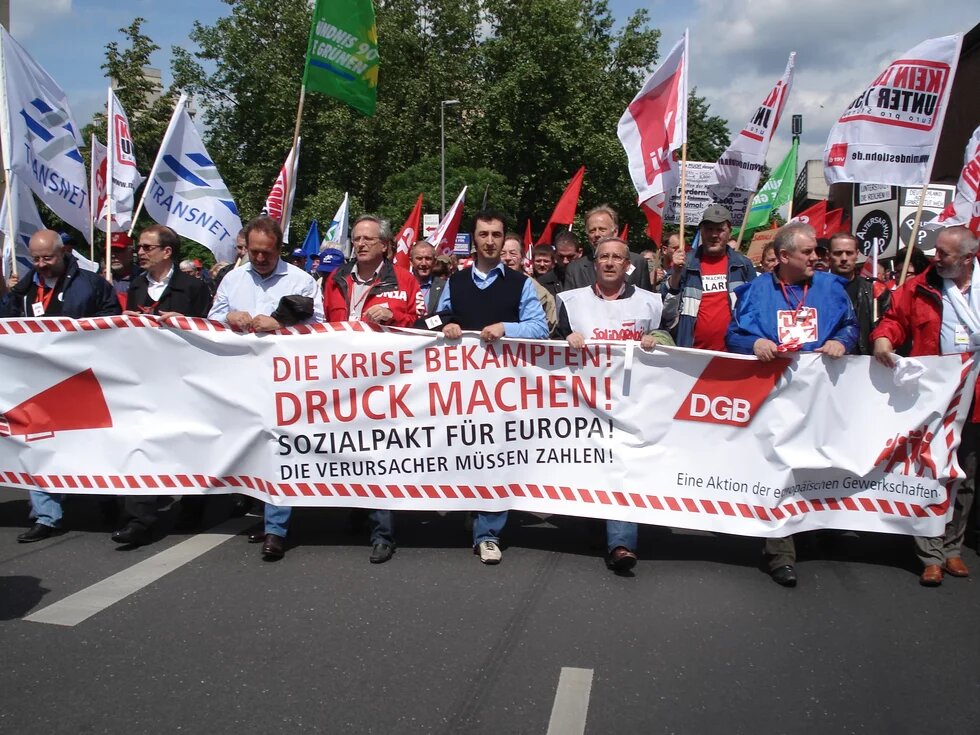 Der DGB ist ein wichtiger Partner für eine sozial-ökologische Transformation 70 Jahre für eine gerechte Gesellschaft - Demo für soziale Gerechtigkeit der DGB
