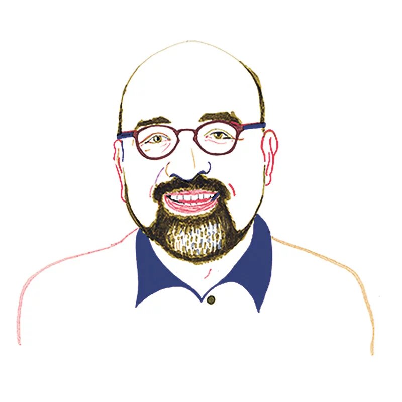 Illustration Porträt von Omid Nouripour