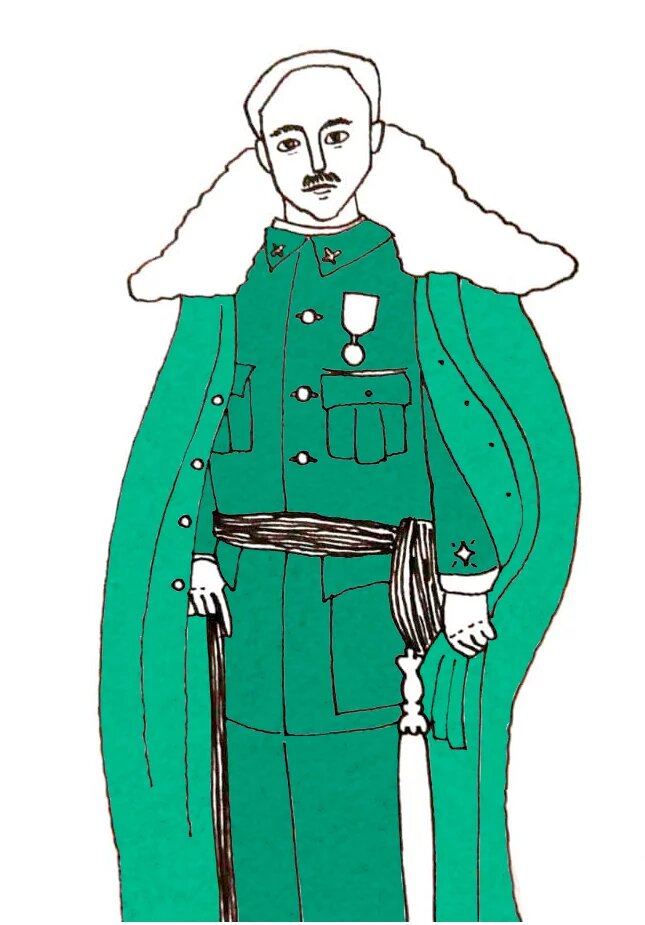 Illustration Francisco Franco, Diktator des Königreiches Spanien
