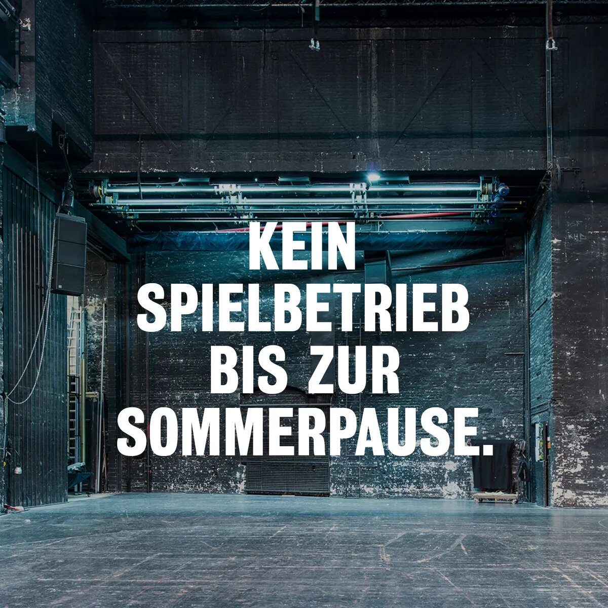 Kein Spielbetrieb bis zur Sommerpause. Schriftzug: Kein Spielbetrieb bis zur Sommerpause.