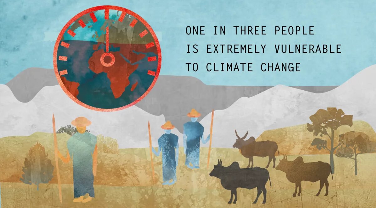 According to the latest IPCC report climate change one in three people are extremely vulnerable to climate change. According to the latest IPCC report climate change one in three people are extremely vulnerable to climate change.
