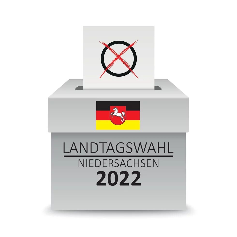 Landtagswahl in Niedersachsen 2022 Grafik Wahlurne: Landtagswahl in Niedersachsen 2022