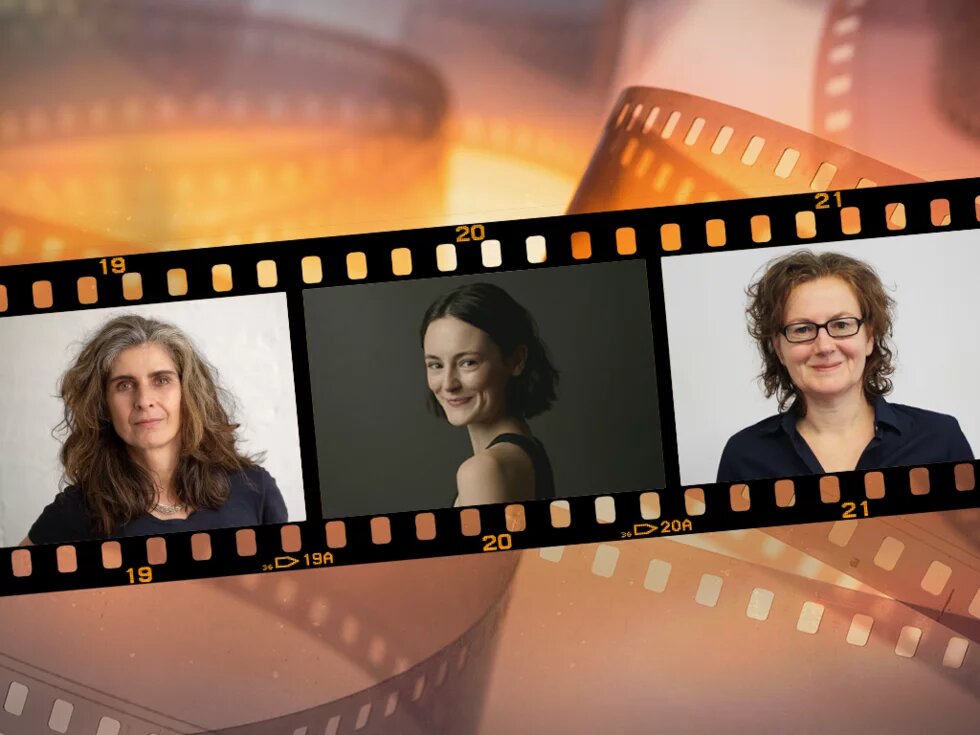Kinofilmstreifen mit drei Porträts - Layla Stieler, Lea van Acken, Irmgard Zündorf
