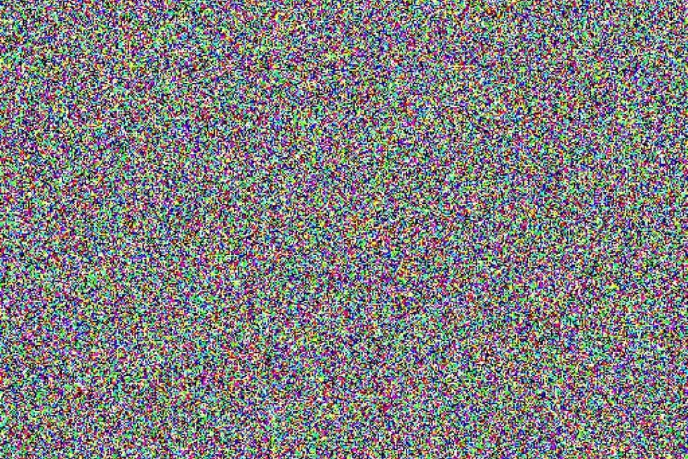 Foto: Buntes Störbild mit dichter Pixelstruktur, kein erkennbares Motiv
