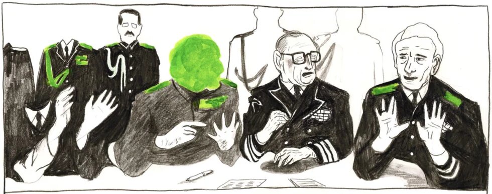 Illustration: Staatschefs diskutieren