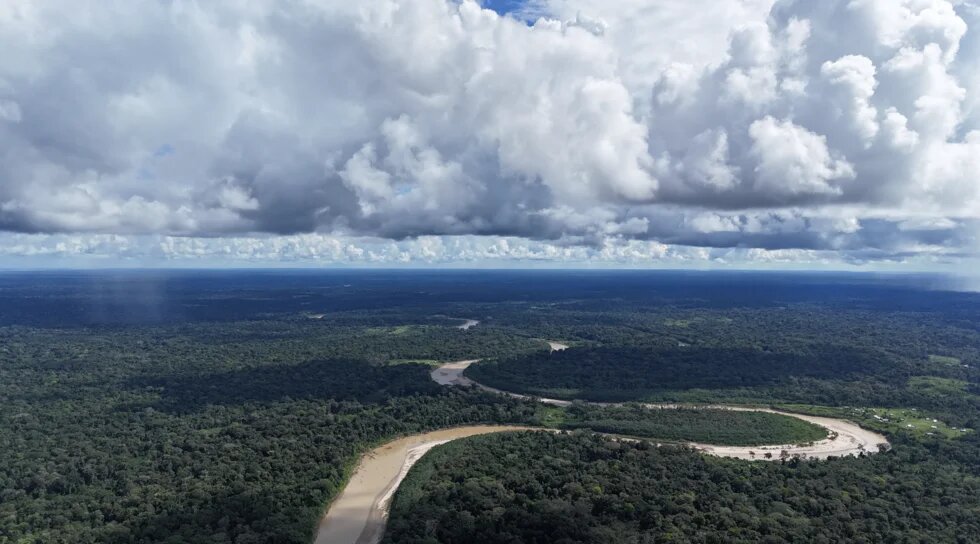 Envira River in the middle of the rainforest in the state of Acre, Brazil