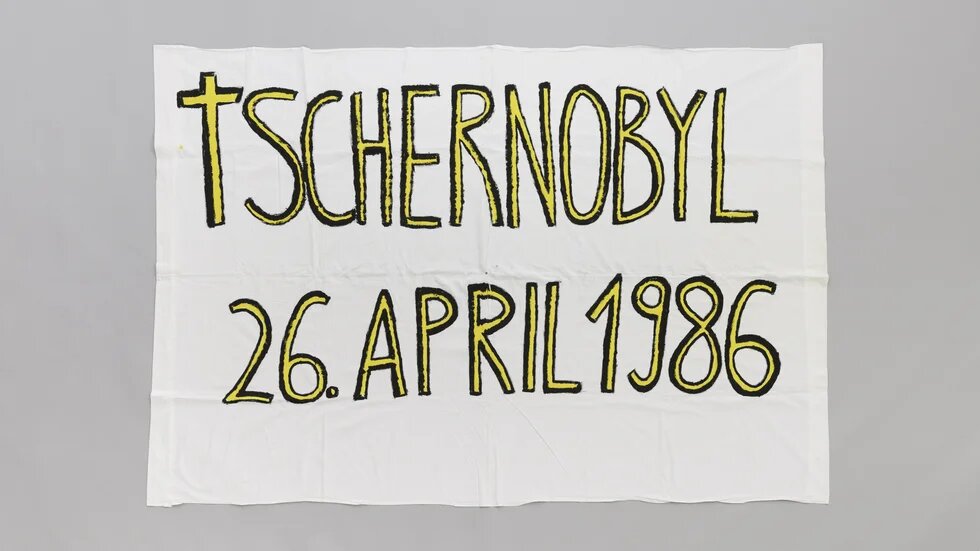 Demotransparent „Tschernobyl 26. April 1986“