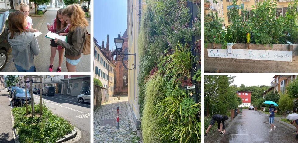 Collage zur Darstellung des Bildungsprojektes KLIMA².