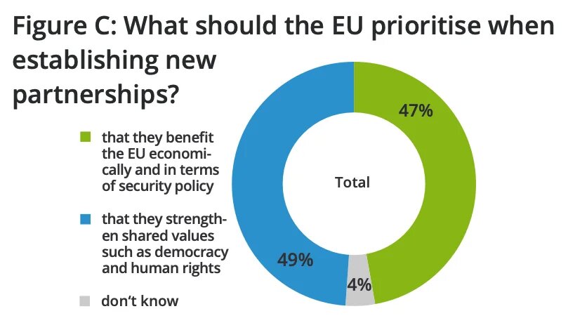 Figure C: What should the EU prioritise when establishing new partnerships?