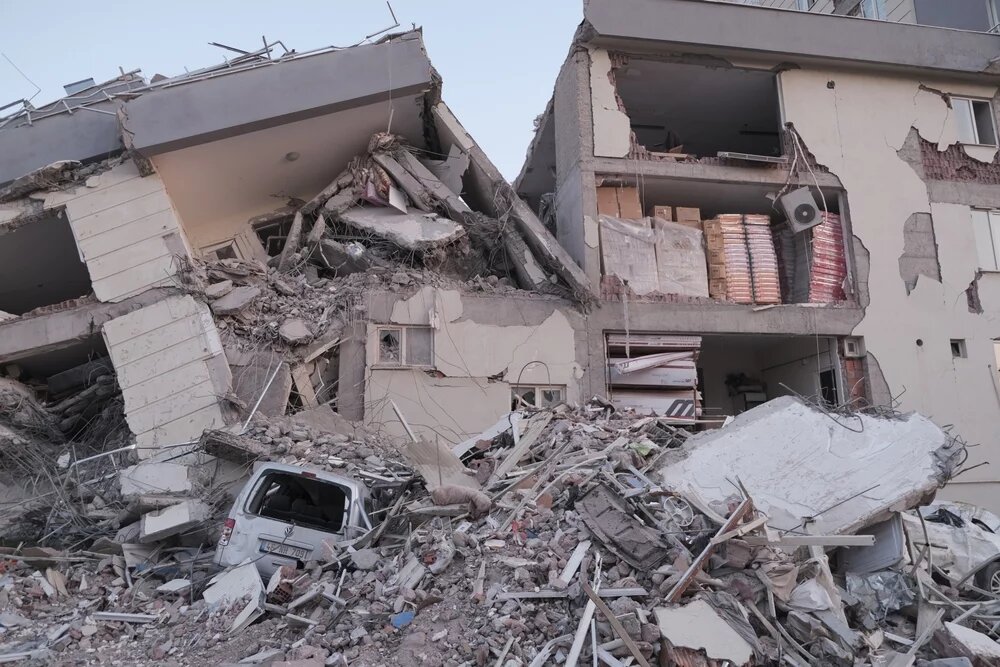 Häuser nach dem Erdbeben in der Türkei