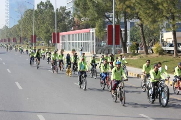 GogreenRally Cyclists in Islamabad