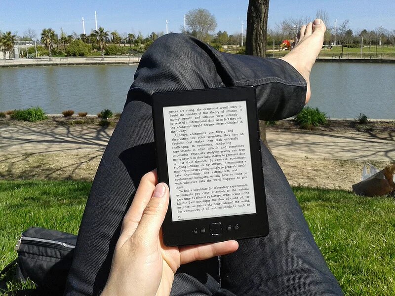 Reading an e-book Reading an e-book