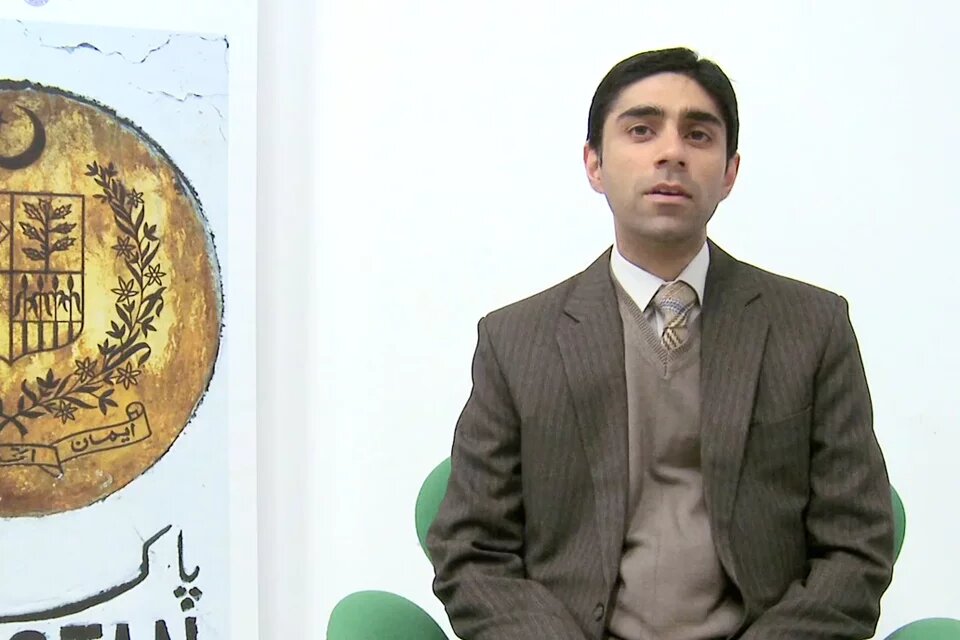 Moeed Yusuf beim Interview in der Heinrich-Böll-Stiftung in Berlin, März 2014 Moeed Yusuf beim Interview in der Heinrich-Böll-Stiftung in Berlin, März 2014