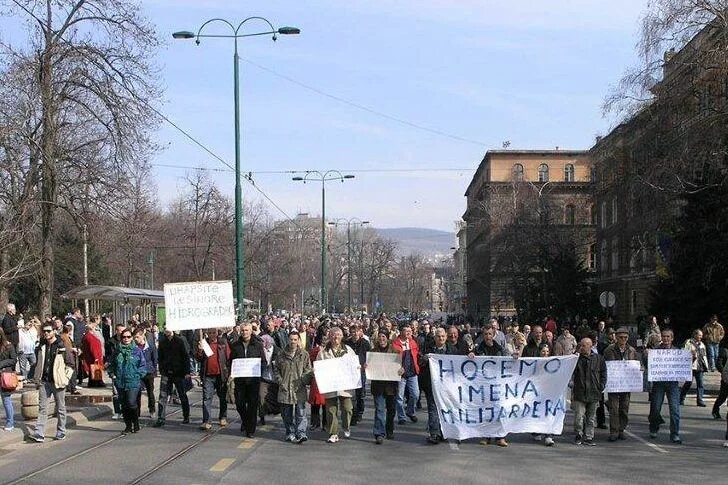 Demonstration Proteste in Bosnien-Herzegowina