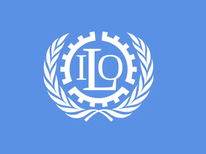Flag of ILO, International Labour Organization Flagge der ILO, International Labour Organization